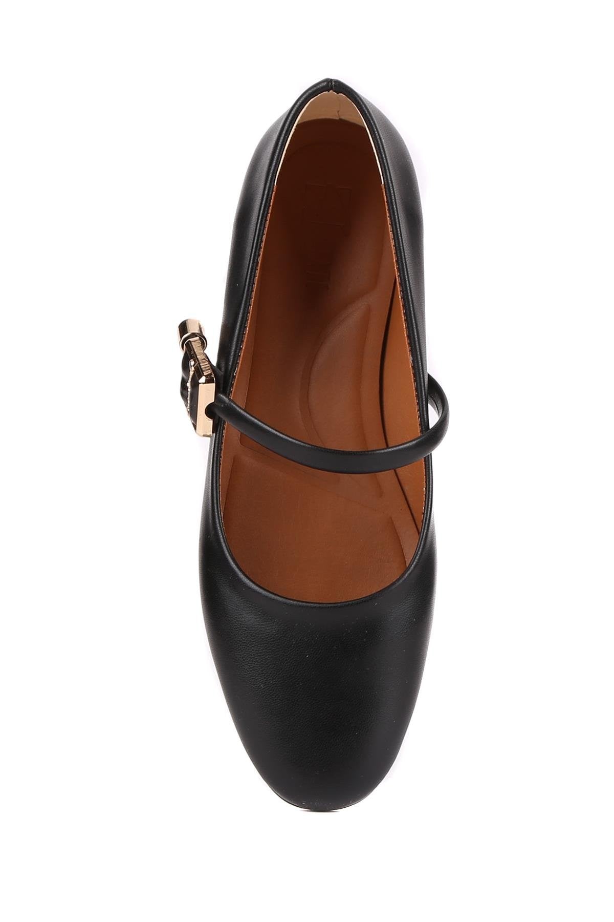 Stato - Siyah Renk Tokalı Kadın Babet