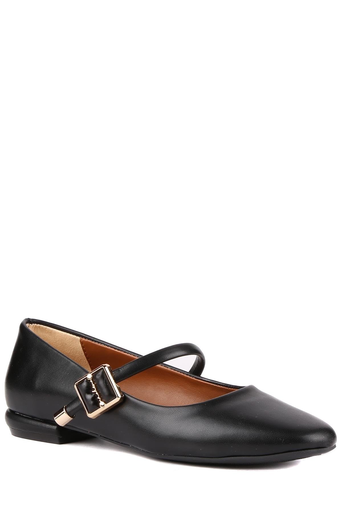 Stato - Siyah Renk Tokalı Kadın Babet