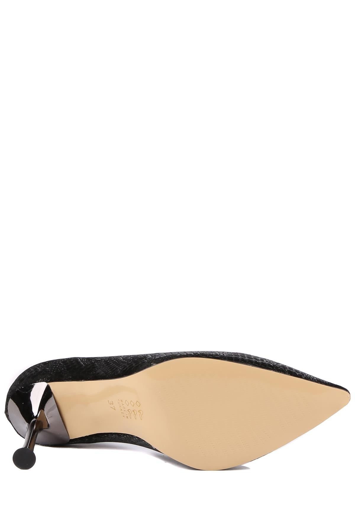 Stato - Siyah Saten Kadın Topuklu Ayakkabı