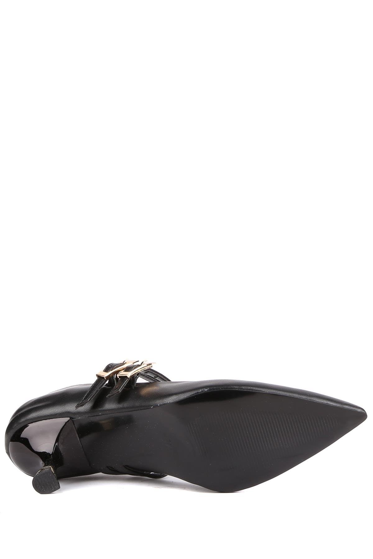 Stato - Siyah Renk Tokalı Kadın Topuklu Ayakkabı