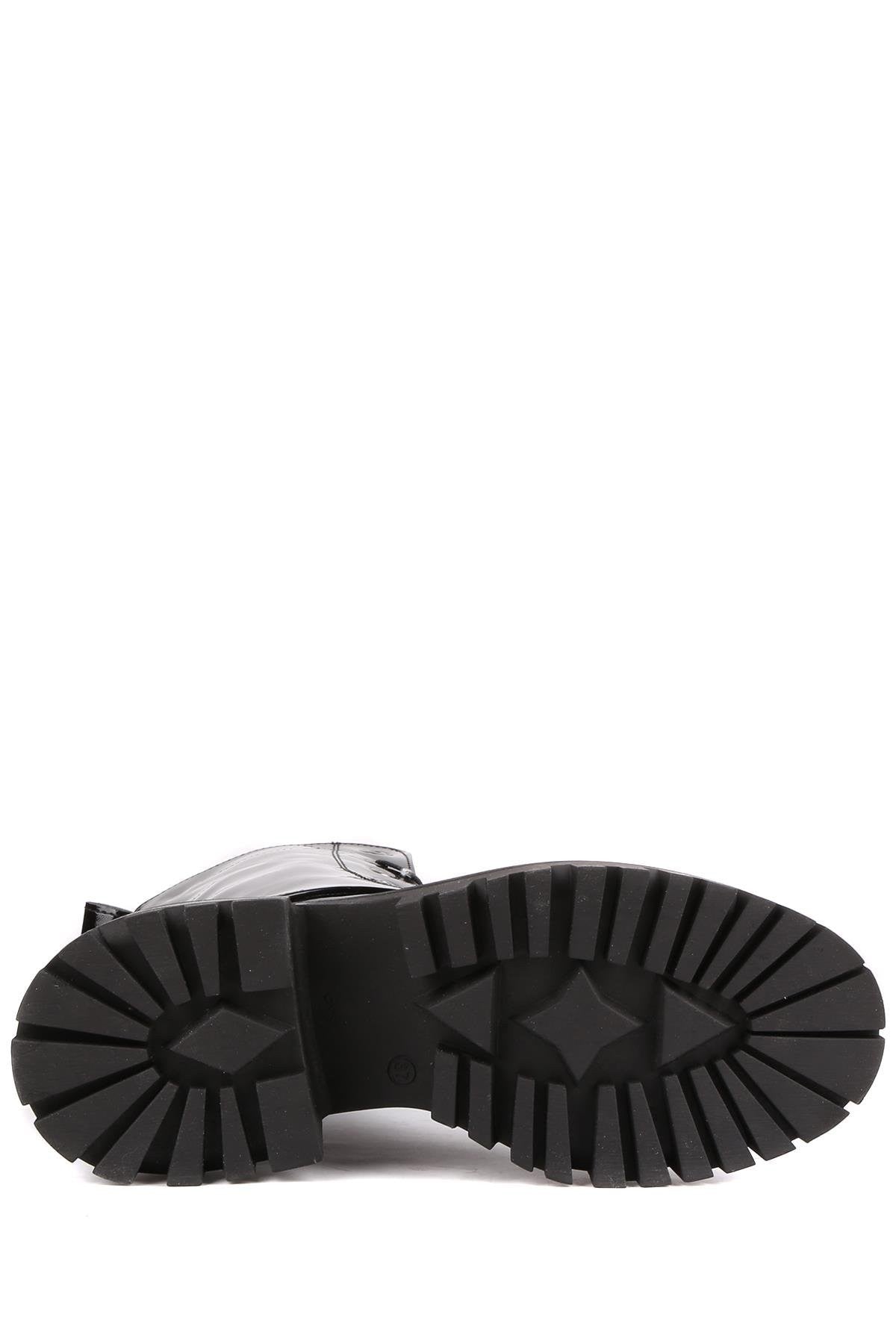 Stato - Siyah Rugan Fermuarlı Kadın Postal Bot