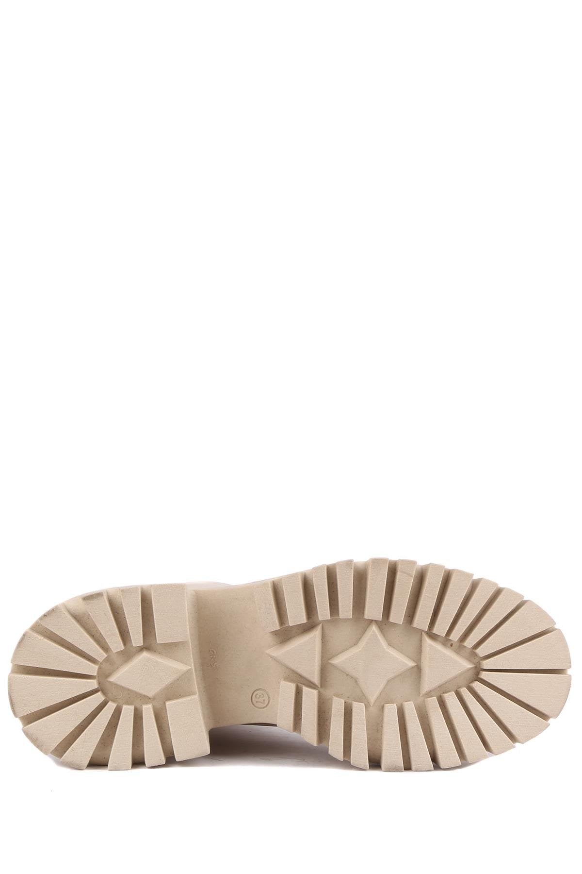 Stato - Ten Renk Fermuarlı Kadın Postal Bot