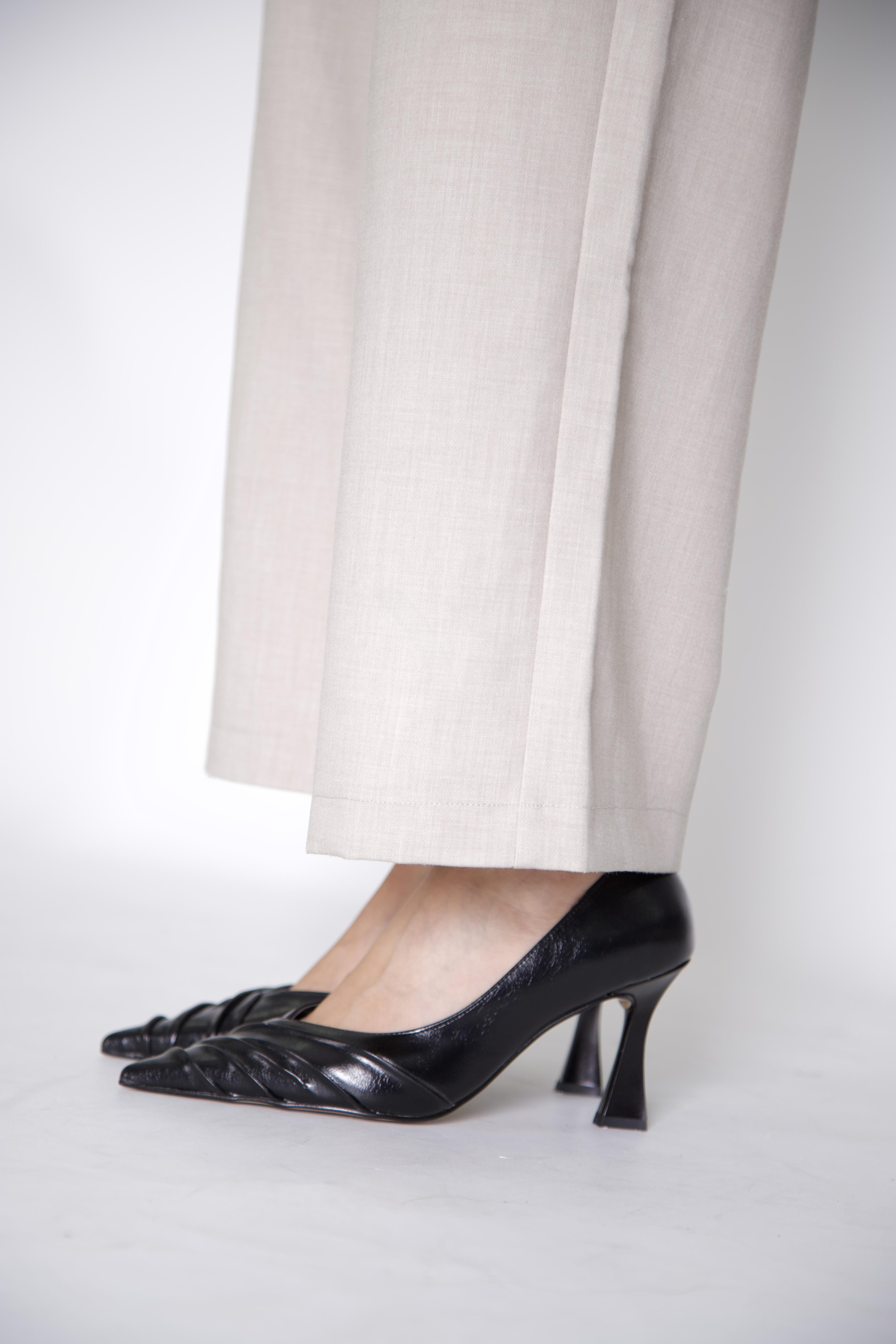 315151122-1 Suni Napa Abiye Topuklu Siyah Kadın Ayakkabı