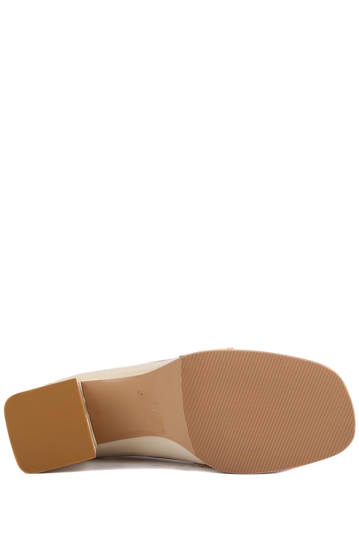 Stato - Bej Rugan Deri Kadın Topuklu Ayakkabı 25-5547