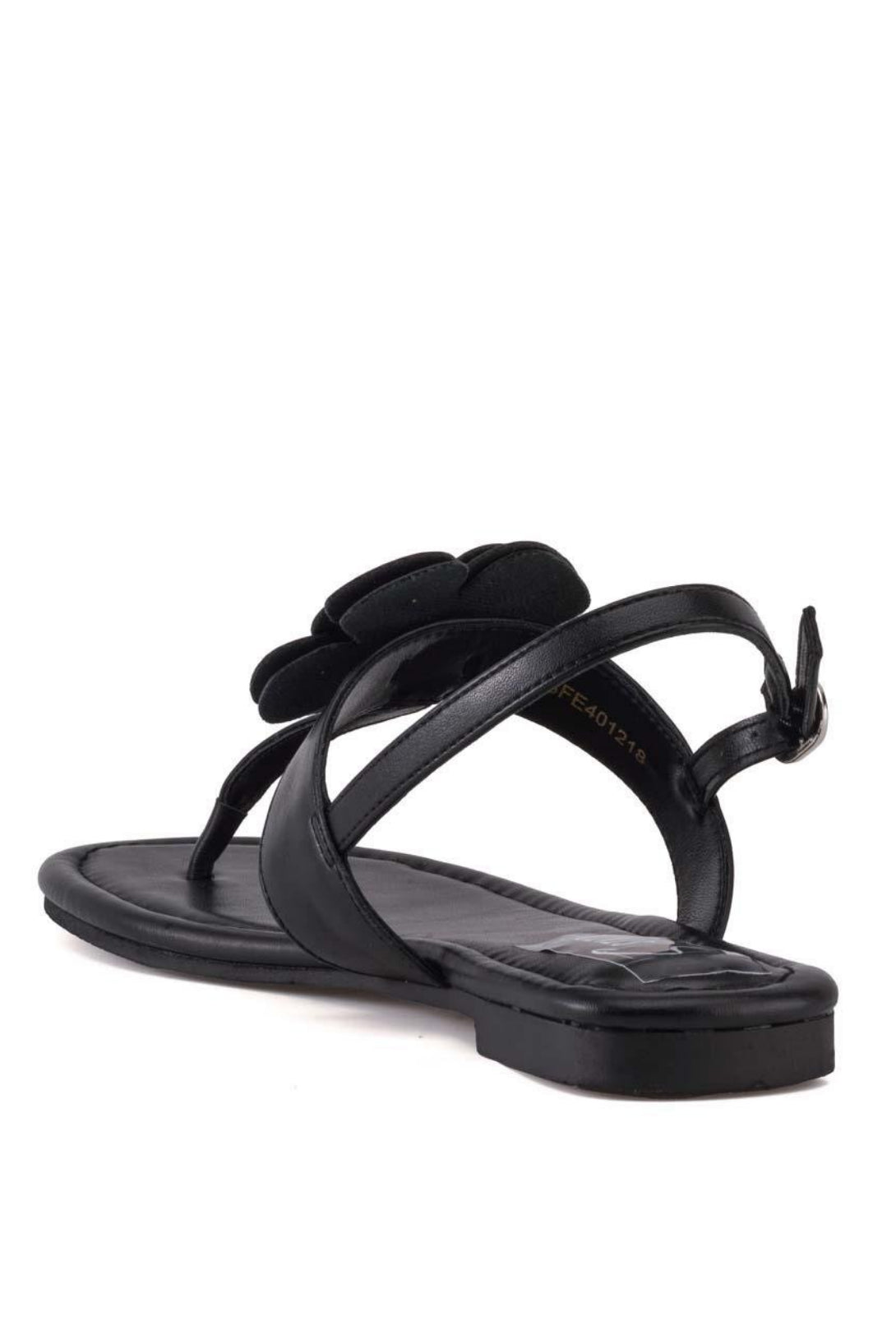 Stato Çiçek Detaylı Kadın Sandalet Siyah