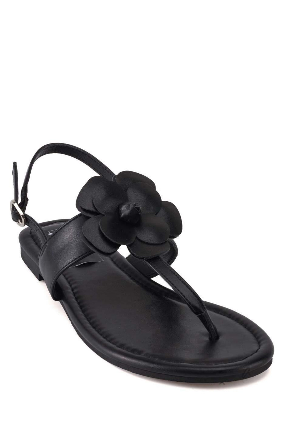 Stato Çiçek Detaylı Kadın Sandalet Siyah