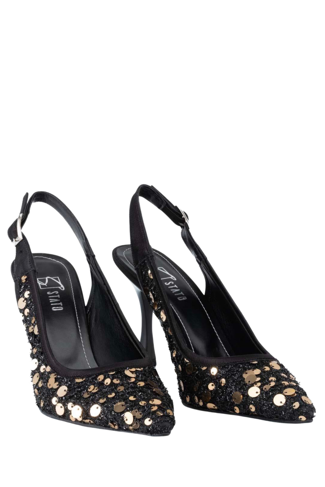 Stato Kadın Parılıtı Topuklu Ayakkabı Siyah