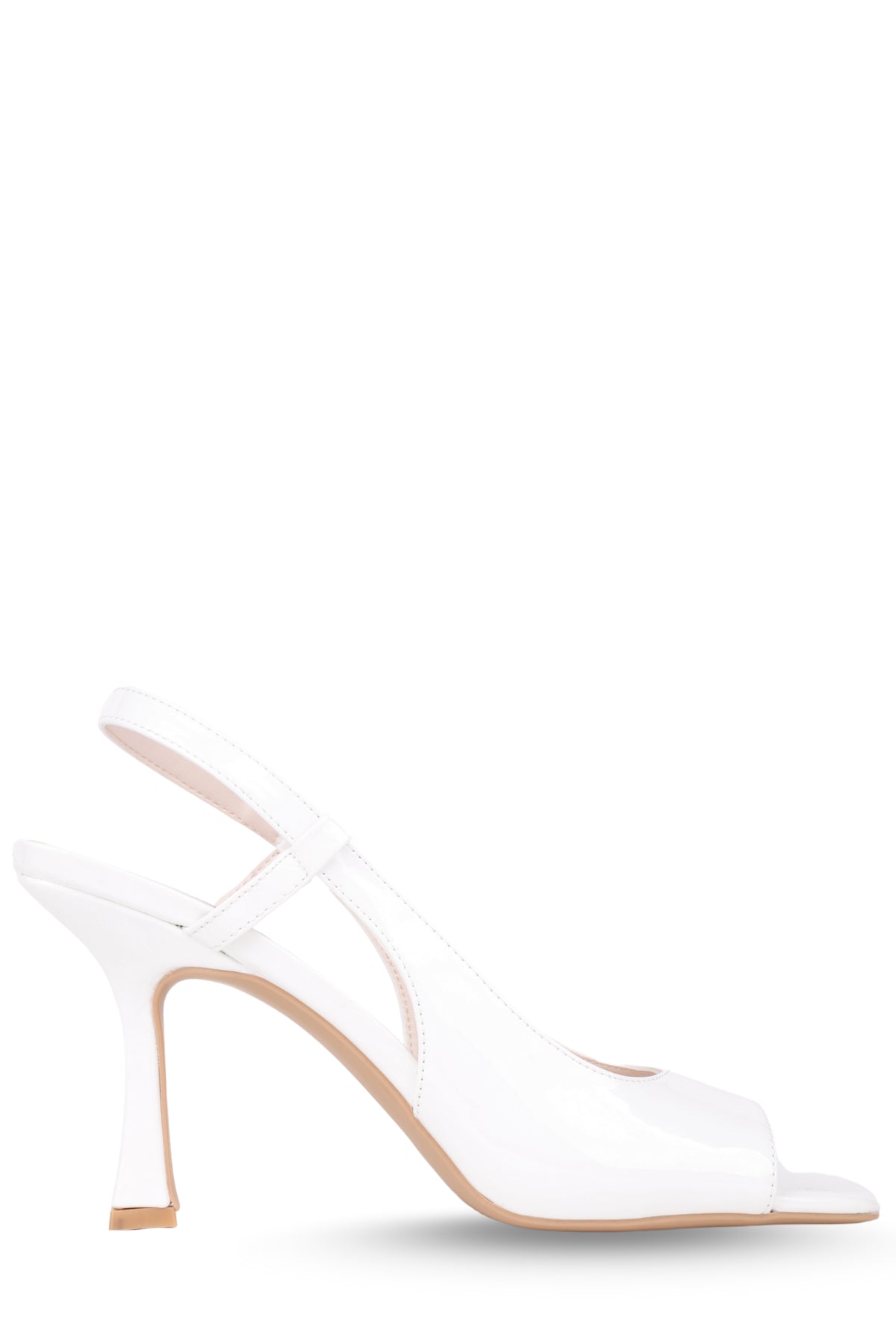 Stato Kadın Rugan Topuklu Ayakkabı Beyaz