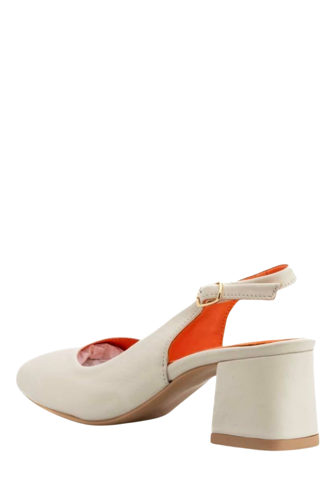 Stato Kadın Topuklu Hakiki Deri Sandalet Kırık Beyaz