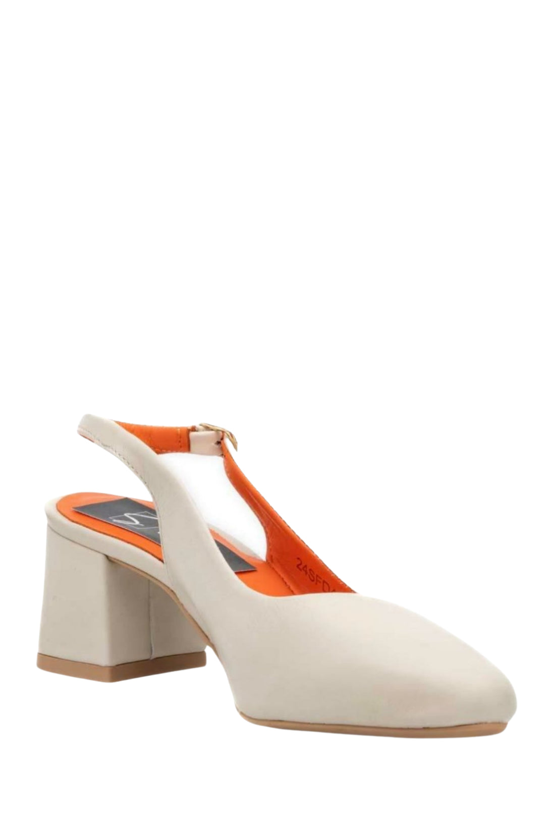 Stato Kadın Topuklu Hakiki Deri Sandalet Kırık Beyaz