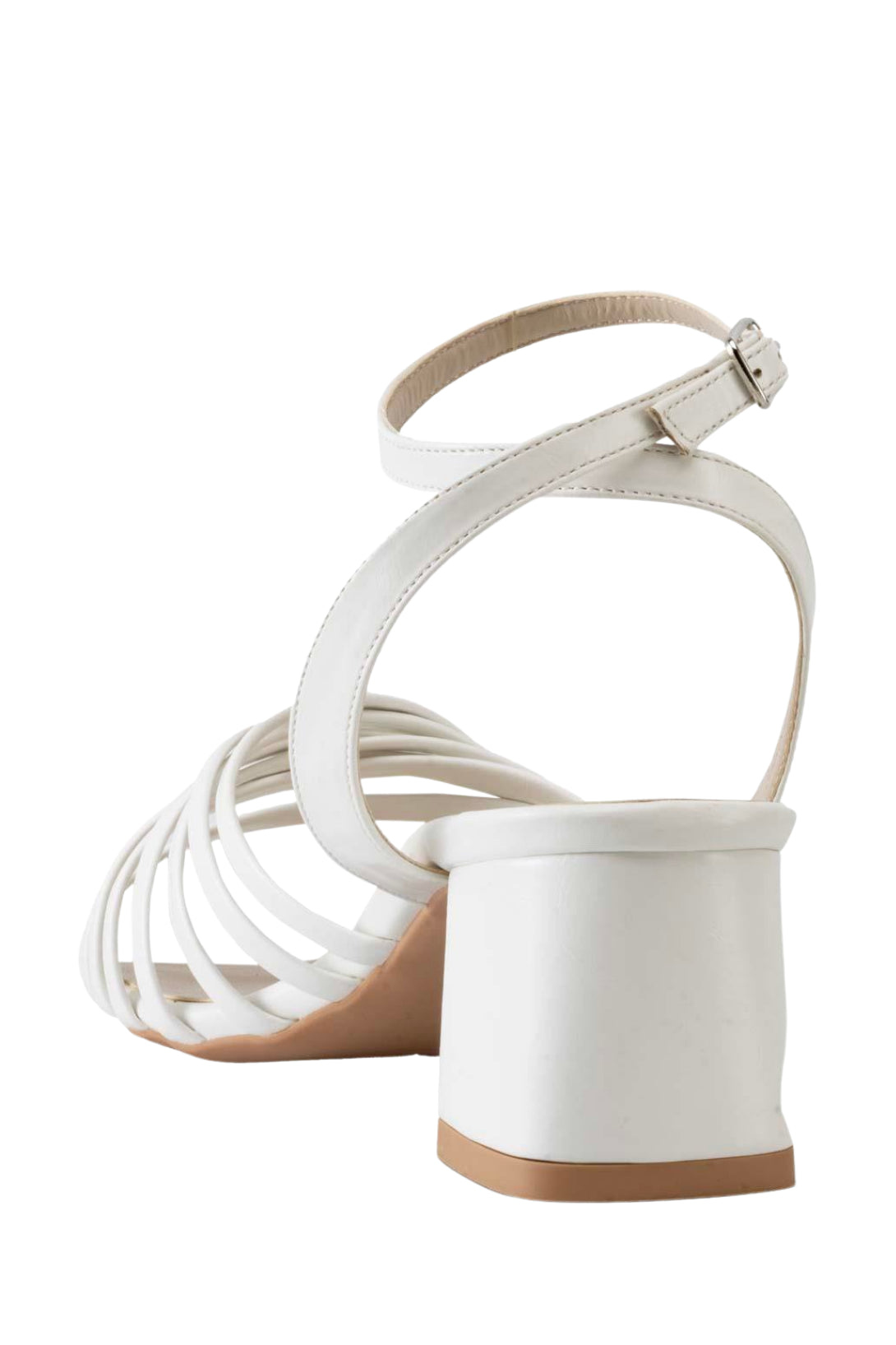 Stato Kadın Topuklu Sandalet Kırık Beyaz