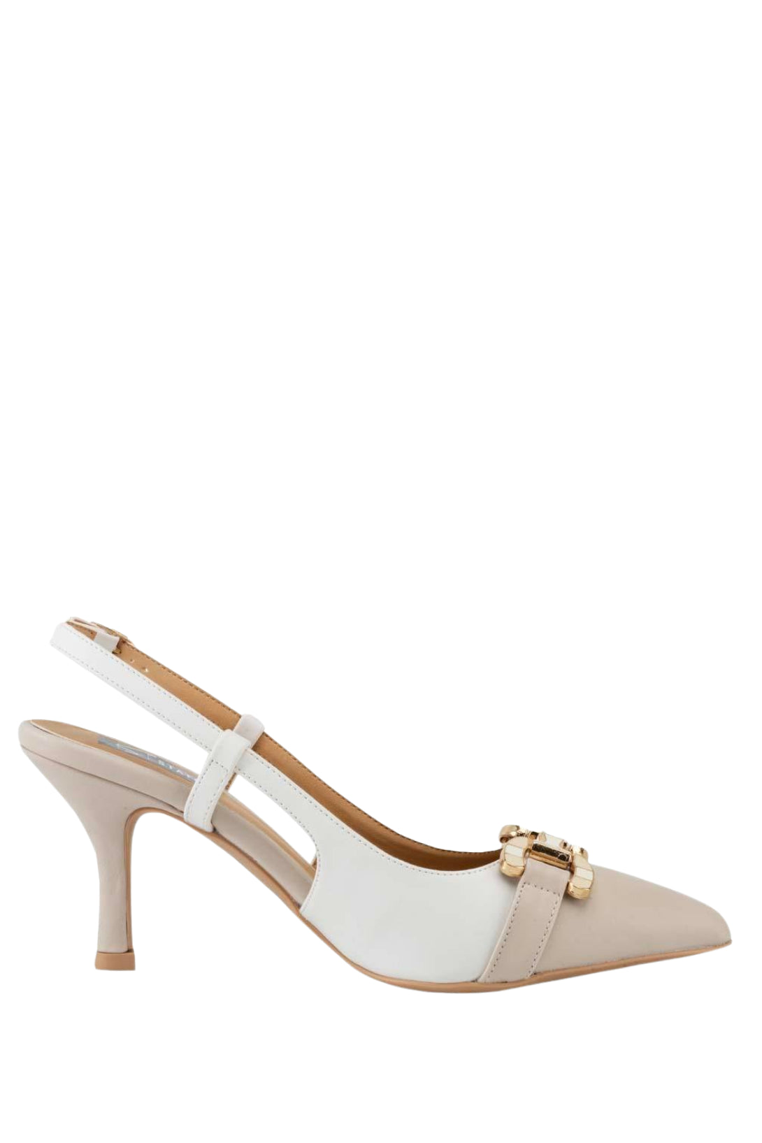 Stato Kadın Topuklu Sandalet Nude Beyaz