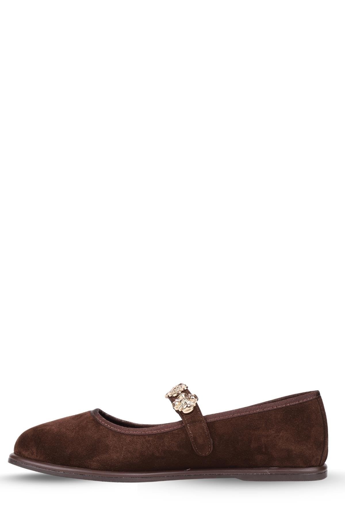 Stato Kemer Detaylı Kadın Babet Kahve