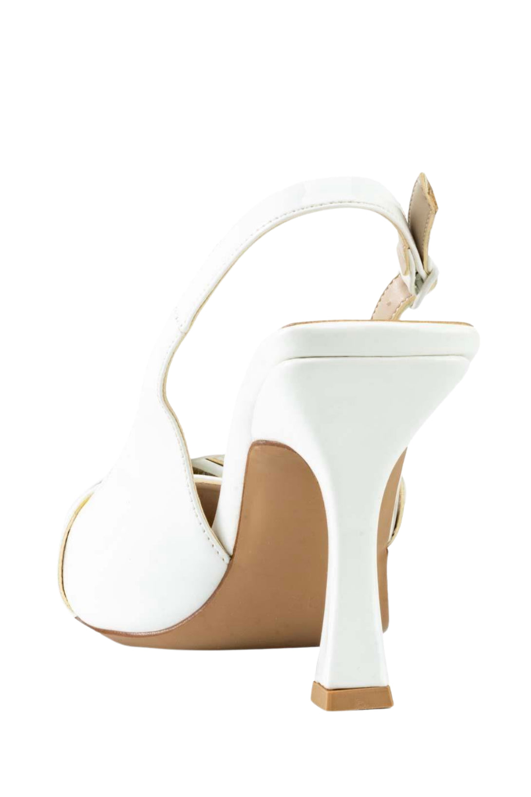 Stato Kemer Detaylı Topuklu Ayakkabı Beyaz
