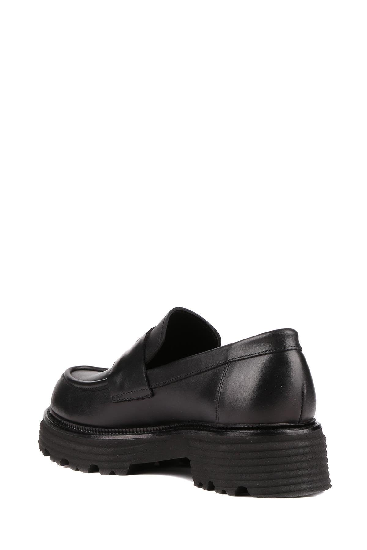 Stato - Siyah Hakiki Deri Kadın Loafer 25-AD1120