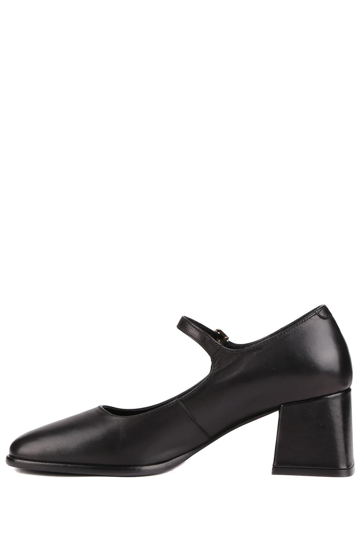 Stato - Siyah Hakiki Deri Kadın Topuklu Ayakkabı 25-5680