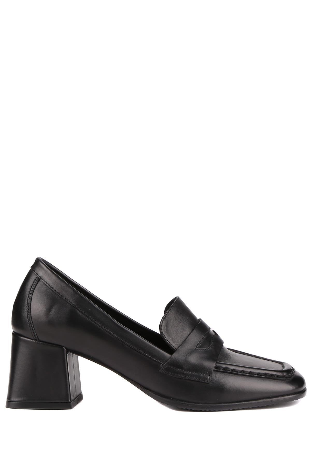 Stato - Siyah Hakiki Deri Kadın Topuklu Ayakkabı 25-5547