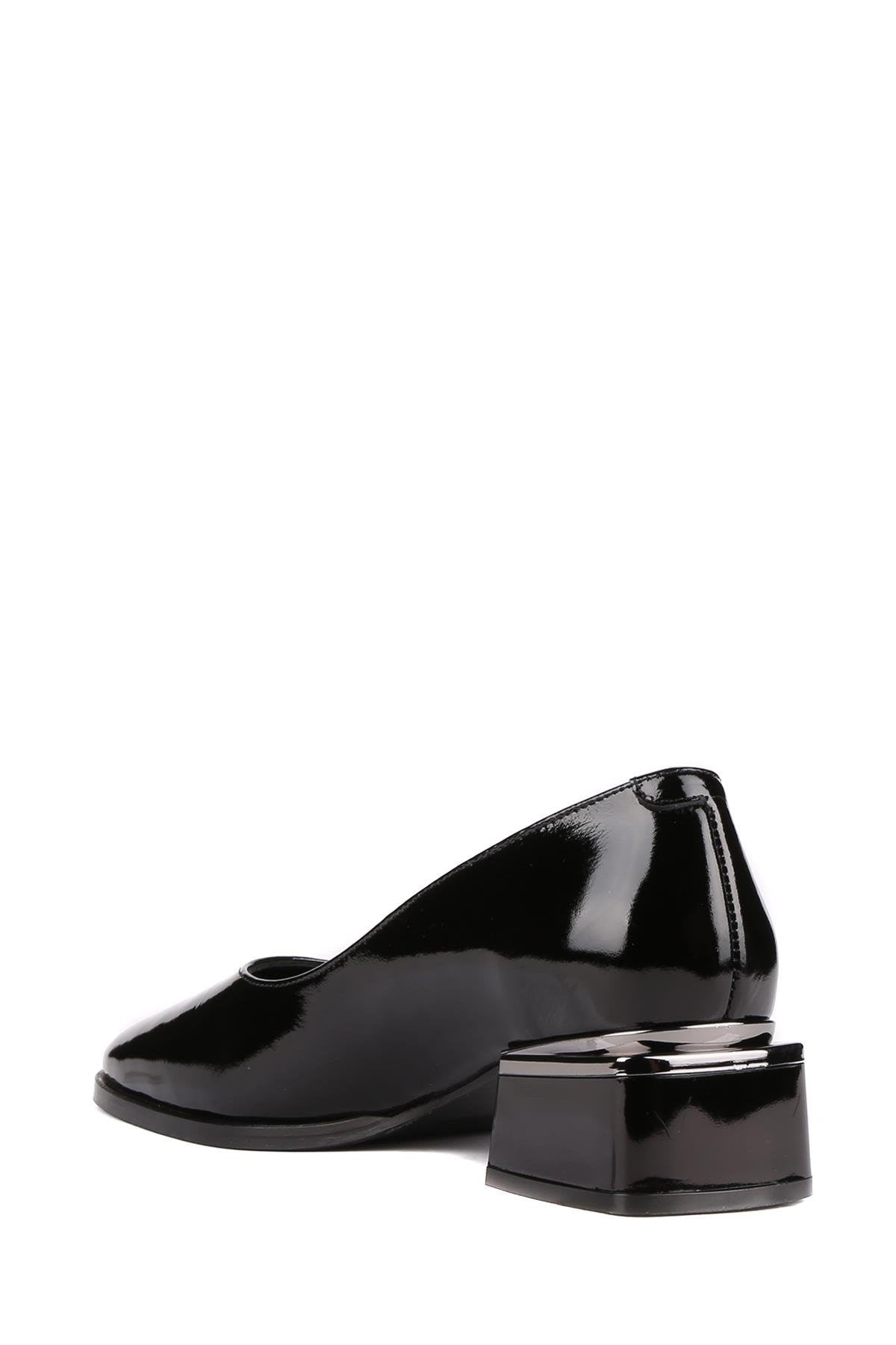 Stato - Siyah Hakiki Rugan Deri Kadın Topuklu Ayakkabı 25-5727