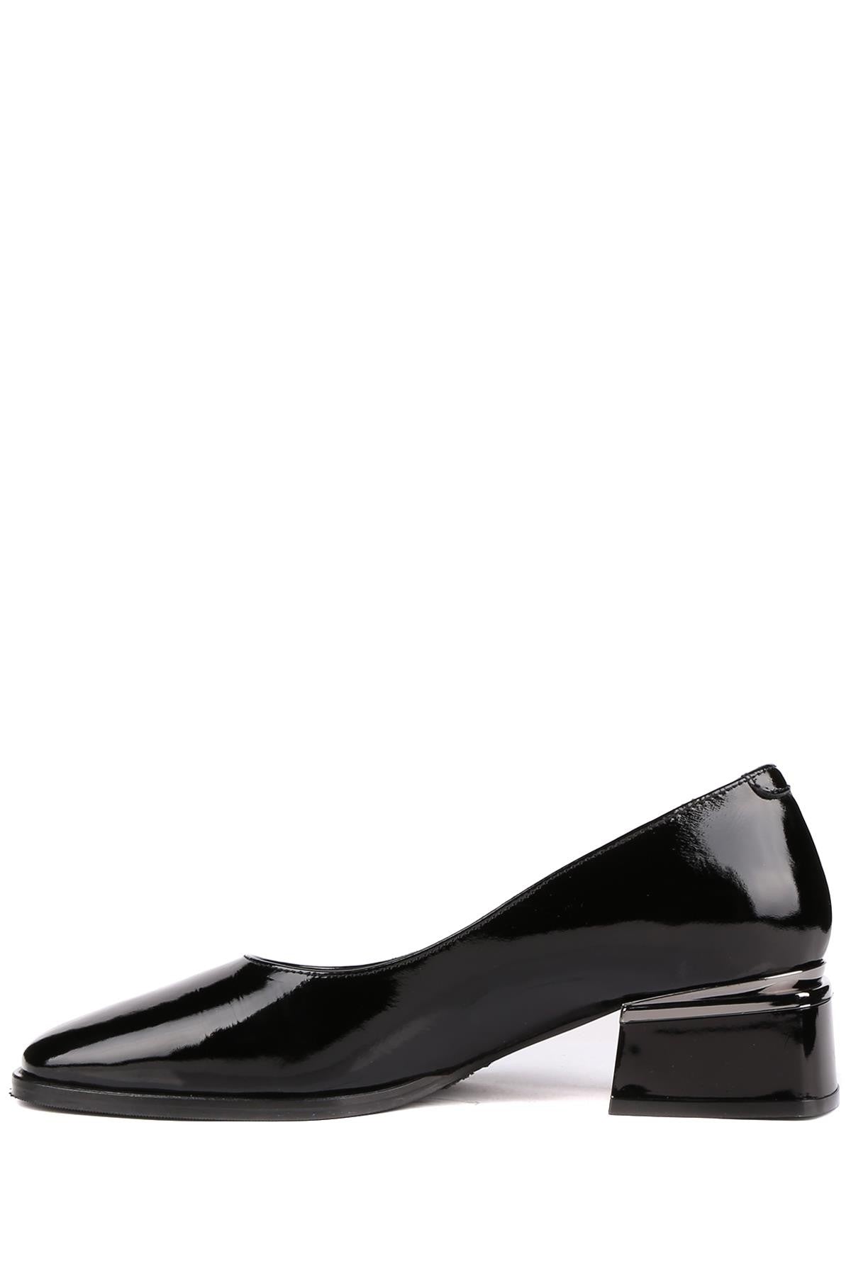 Stato - Siyah Hakiki Rugan Deri Kadın Topuklu Ayakkabı 25-5727