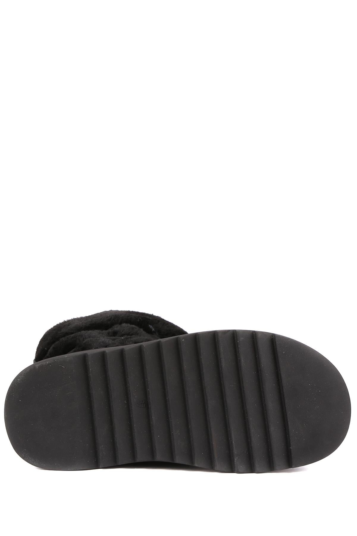 Stato Hakiki Süet Deri Kadın Bot Siyah