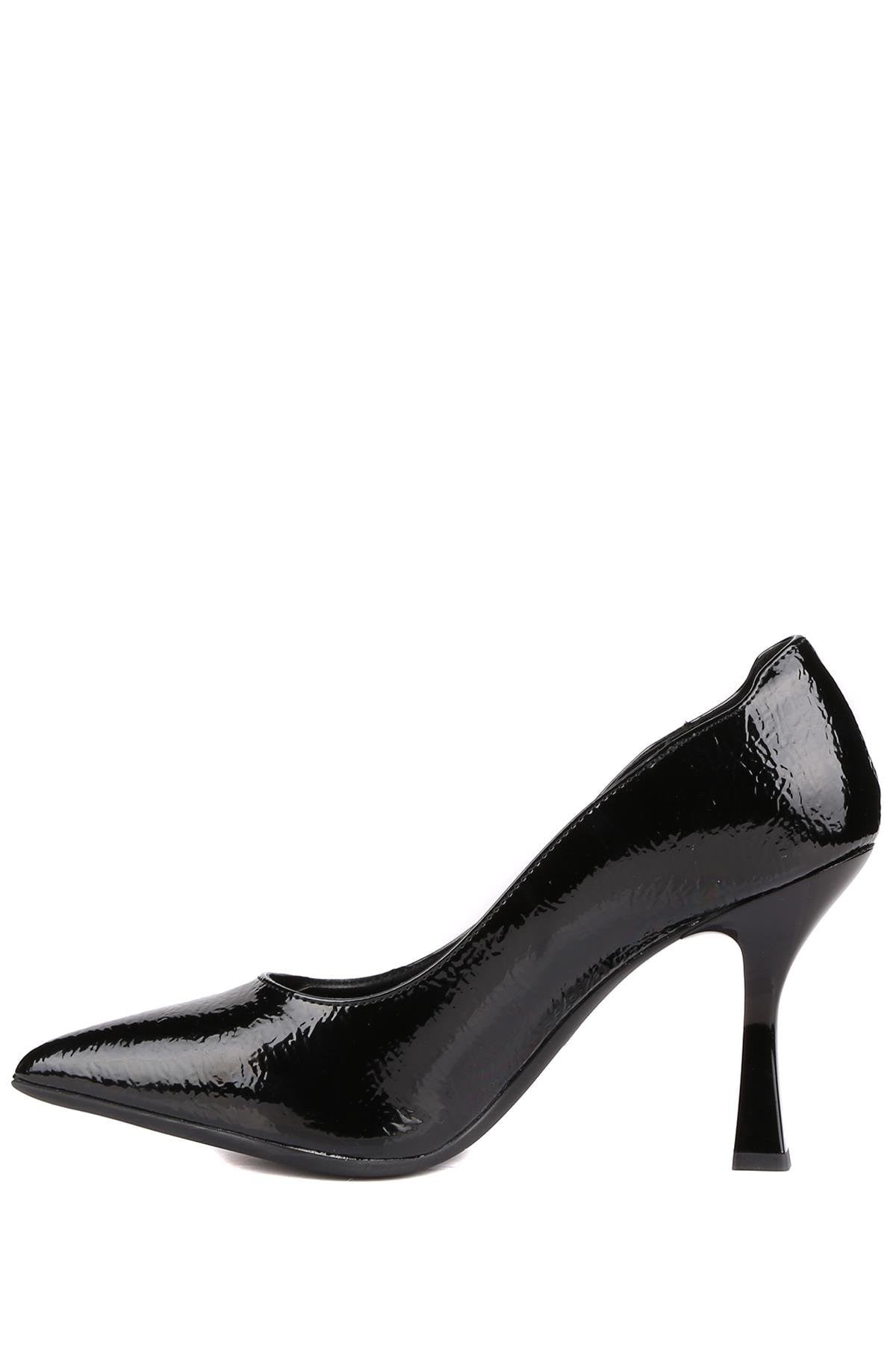 Stato - Siyah Rugan Kadın Topuklu Ayakkabı 25Y-1006