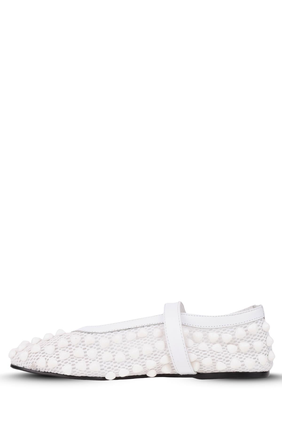 Stato Taş Detaylı Kadın Babet Beyaz