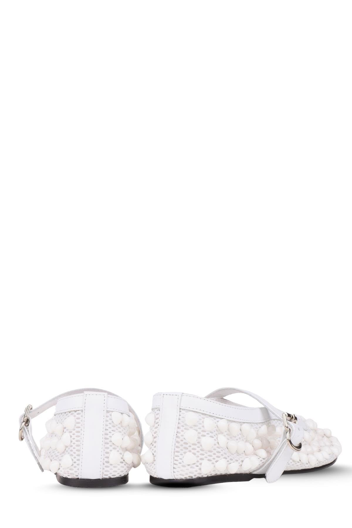 Stato Taş Detaylı Kadın Babet Beyaz