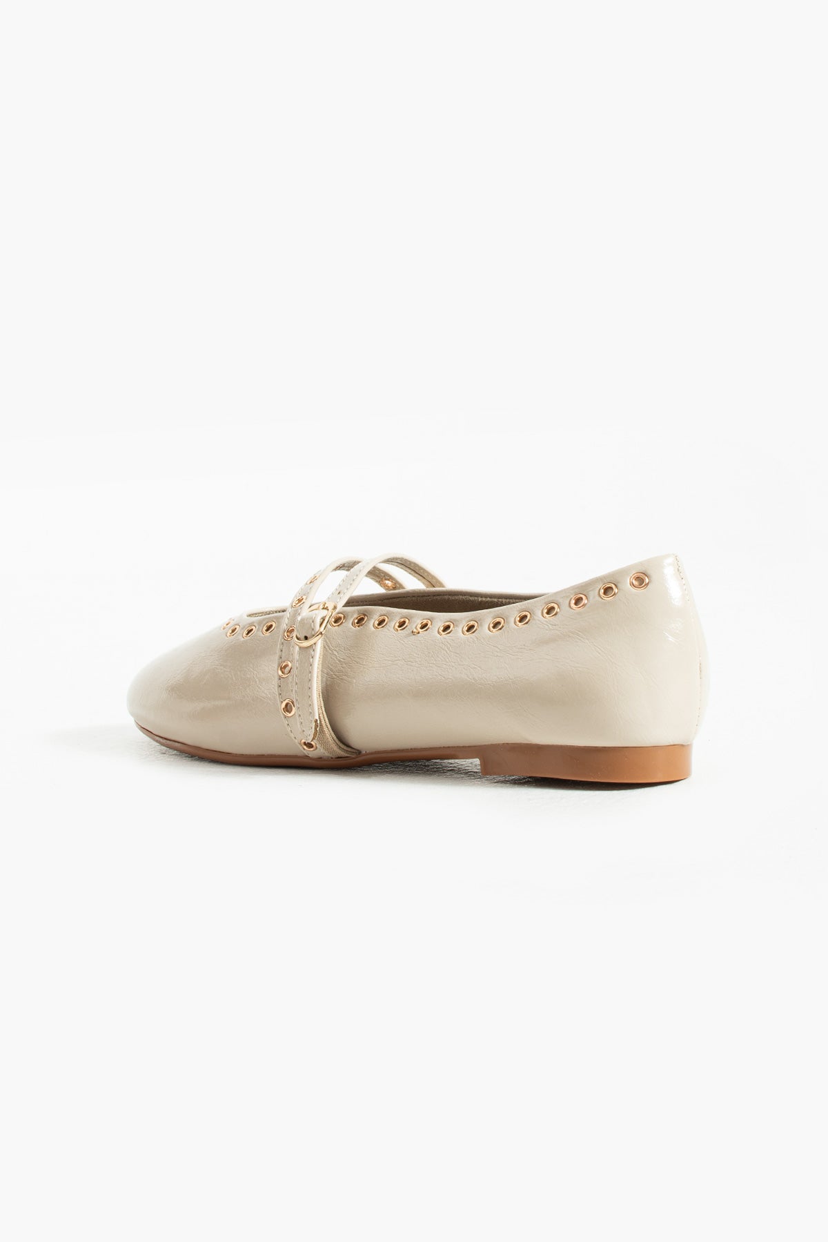 Stato - Bej Renk Tokalı Suni Deri Kadın Babet