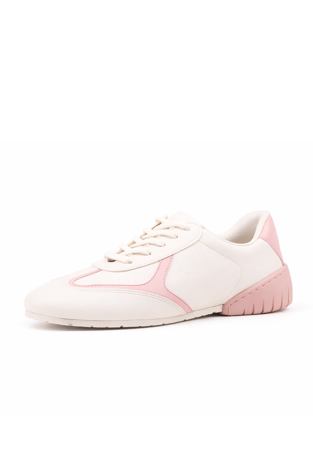 Beyaz pudra kadın sneaker STATO Noir yakın çekim