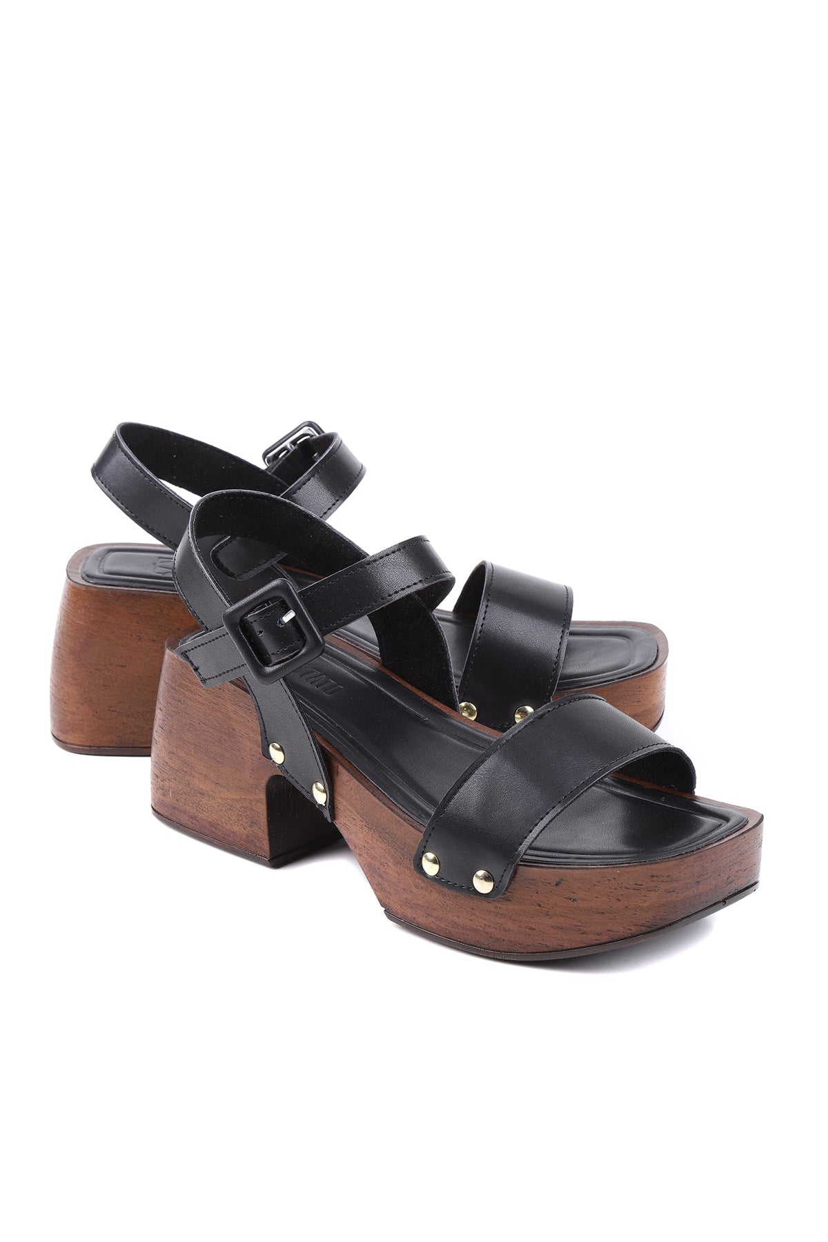 Siyah kadın platform sandalet – STATO Isabella
