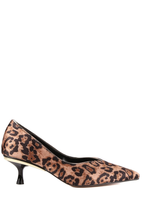 Leopar kadın topuklu ayakkabı – STATO Lurex