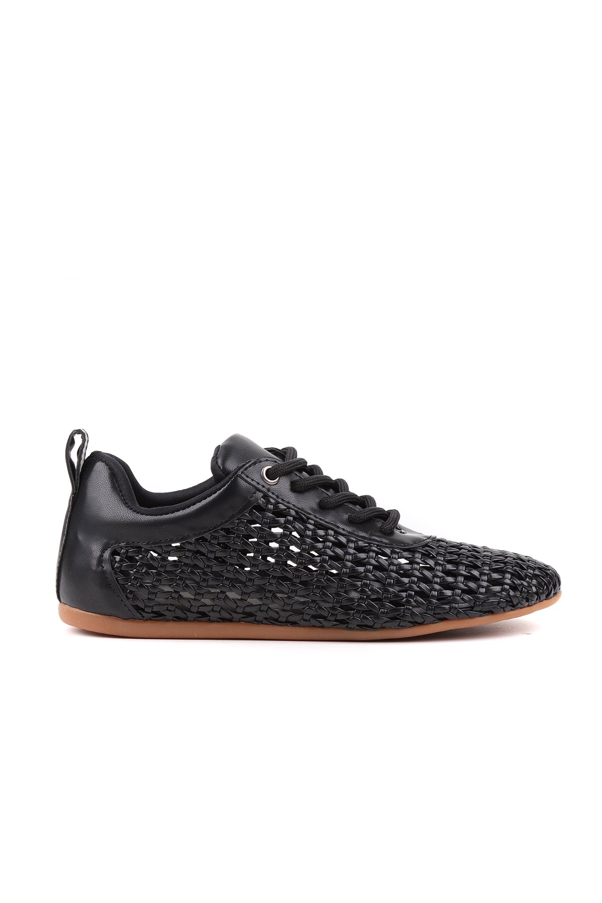 STATO Lina örgü dokulu kadın sneaker siyah
