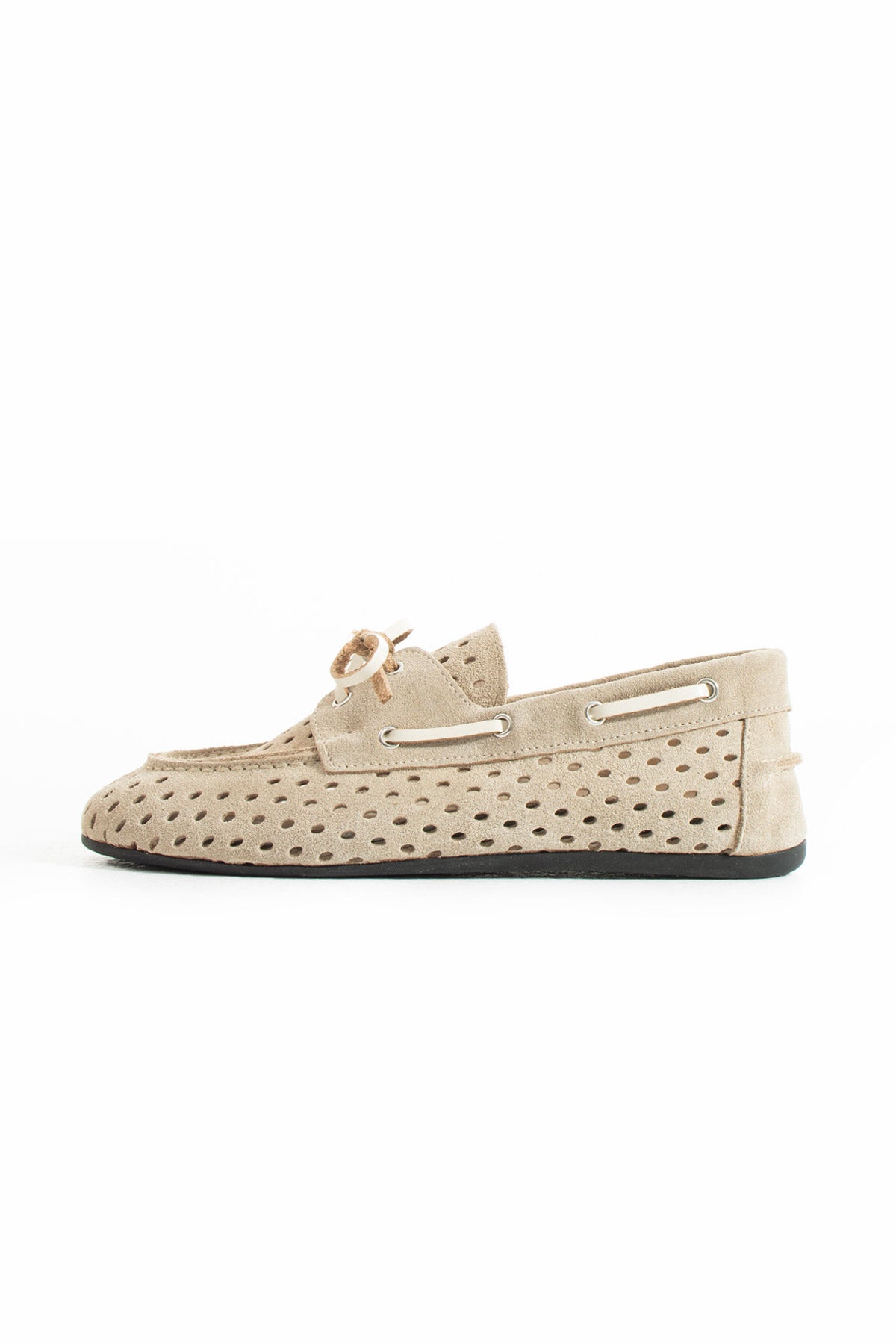 Dört Mevsim Deri Kadın Spor Loafer Ayakkabı-Bej