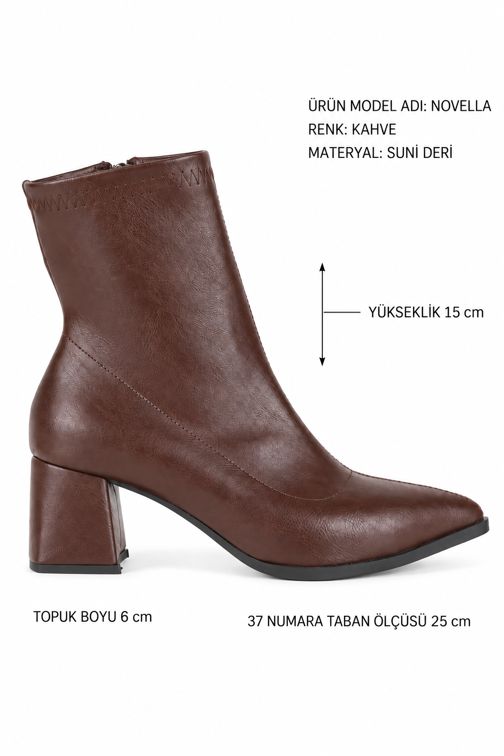 STATO Novella Kalın Topuklu Kadın Bot