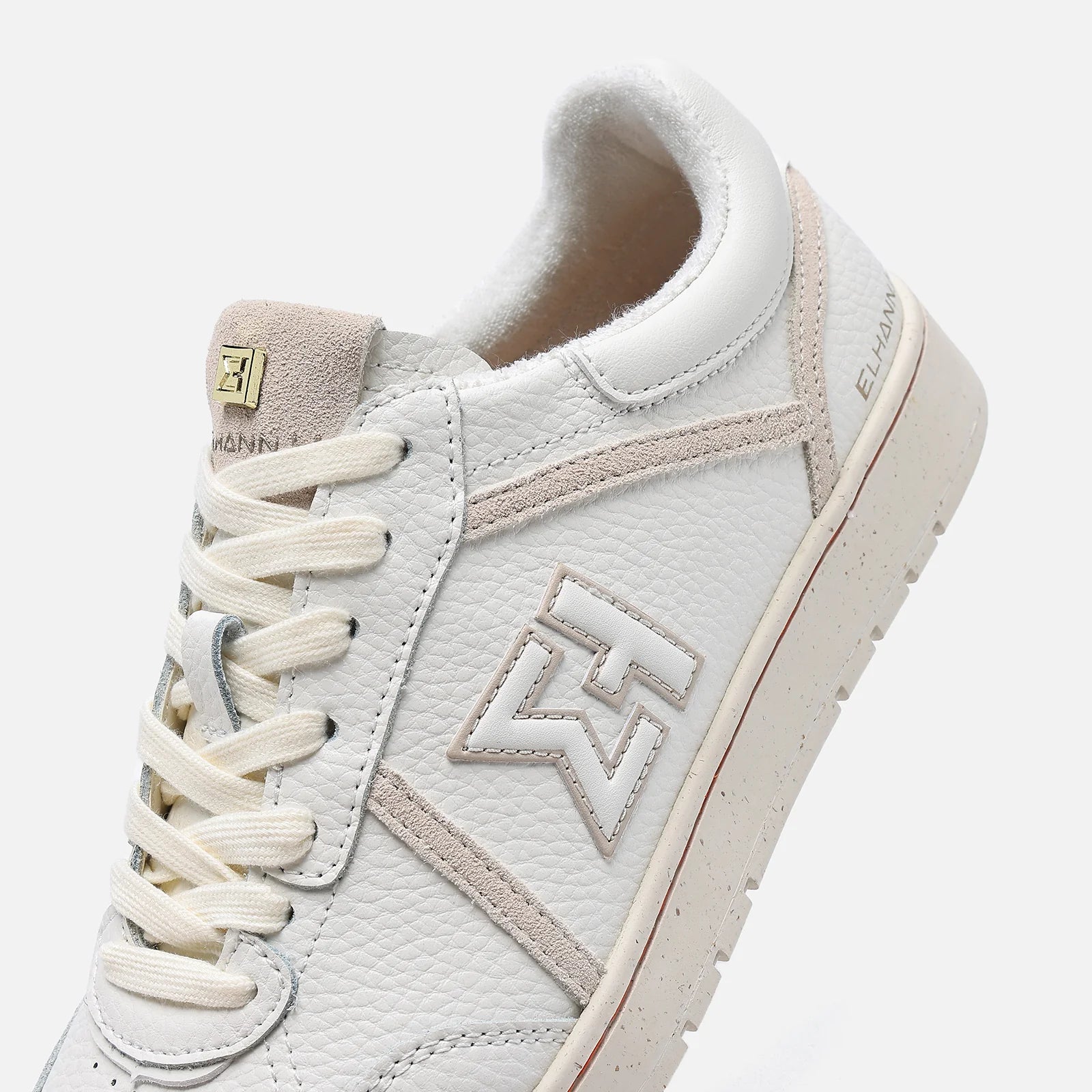 Elhann LS929 White Cream (Beyaz Krem Detaylı) Kadın Sneaker