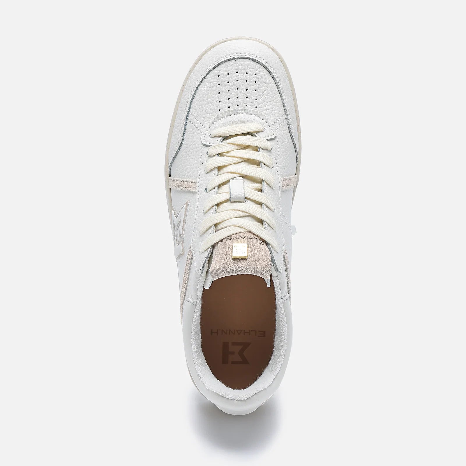Elhann LS929 White Cream (Beyaz Krem Detaylı) Kadın Sneaker