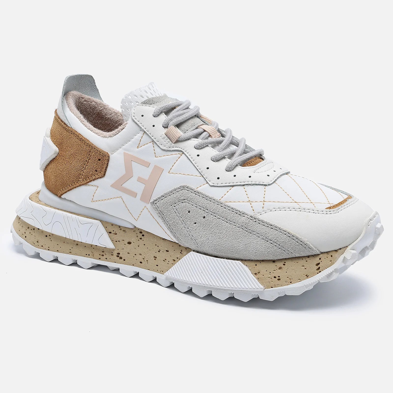 Elhann NSJ600 White Grey (Beyaz Gri) Erkek Sneaker