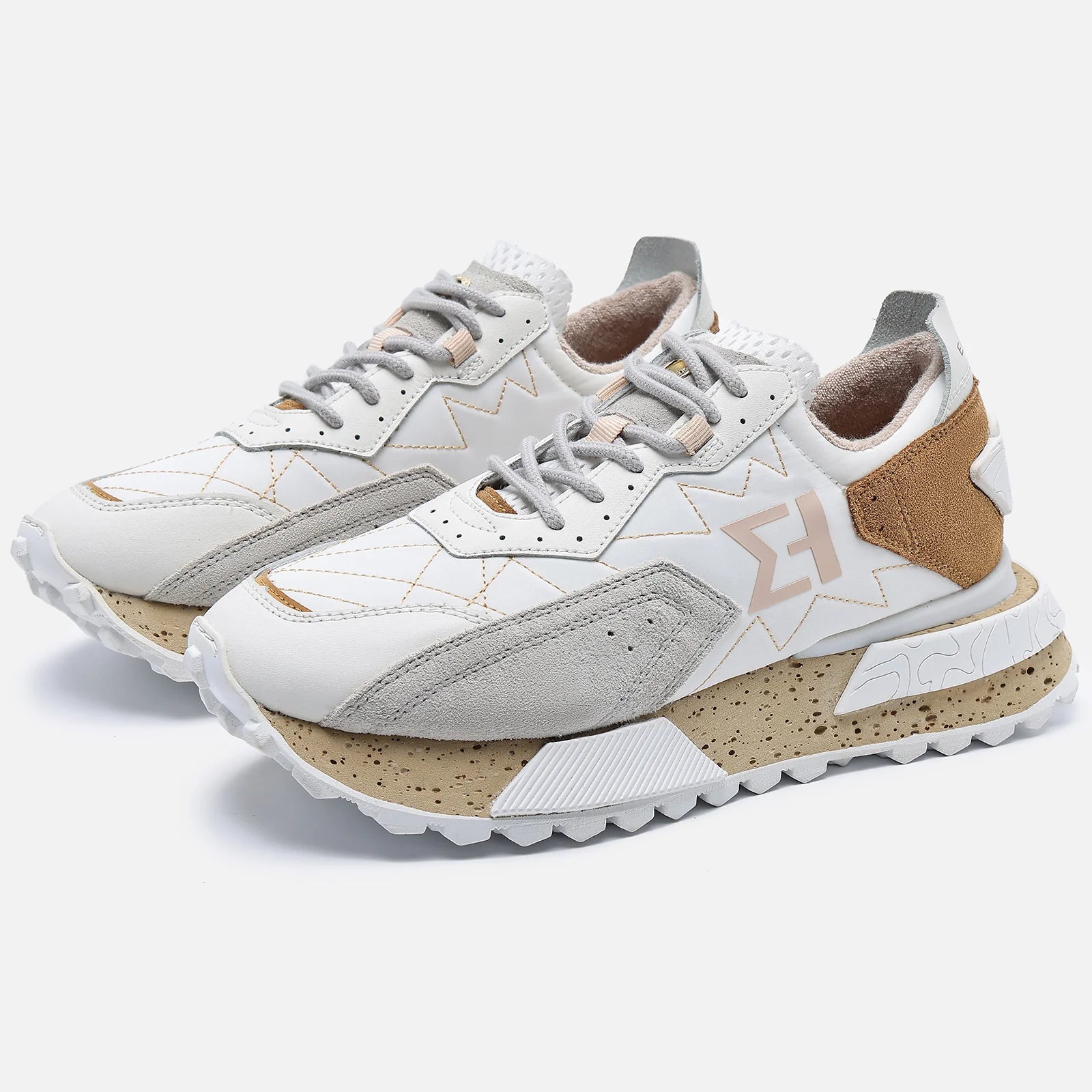 Elhann NSJ600 White Grey (Beyaz Gri) Erkek Sneaker