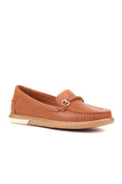 Taba kadın loafer STATO Seal yakın çekim