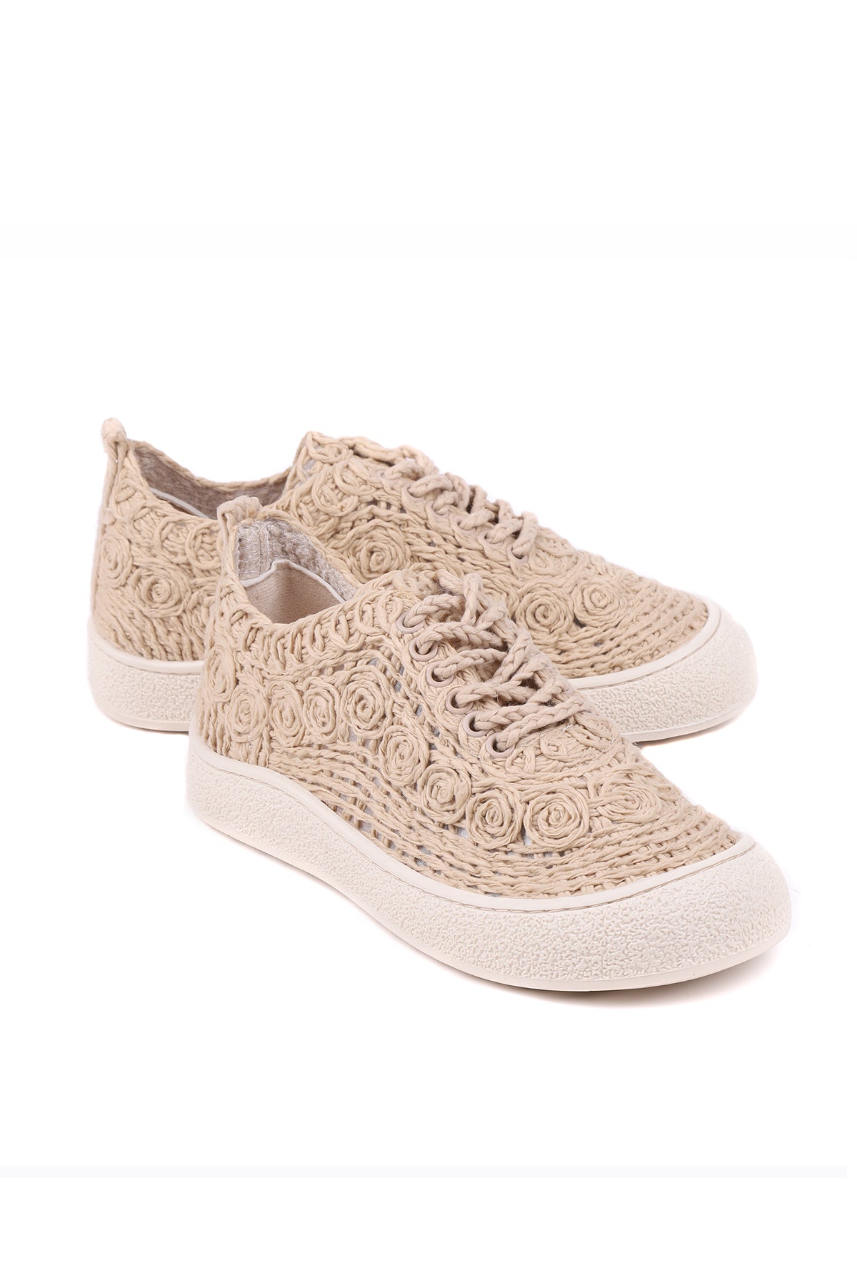 Stato Cloud Pamuk Örgü Hafif Kadın Sneaker – Nefes Alan Yazlık Tasarım