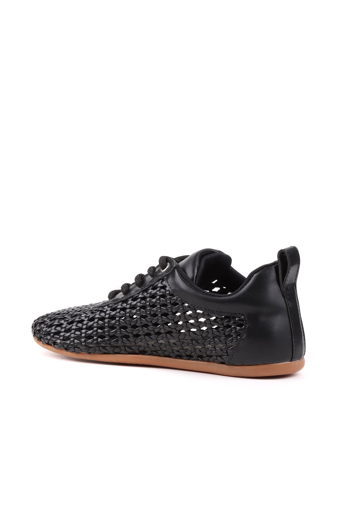 Siyah kadın sneaker STATO Lina yakın çekim