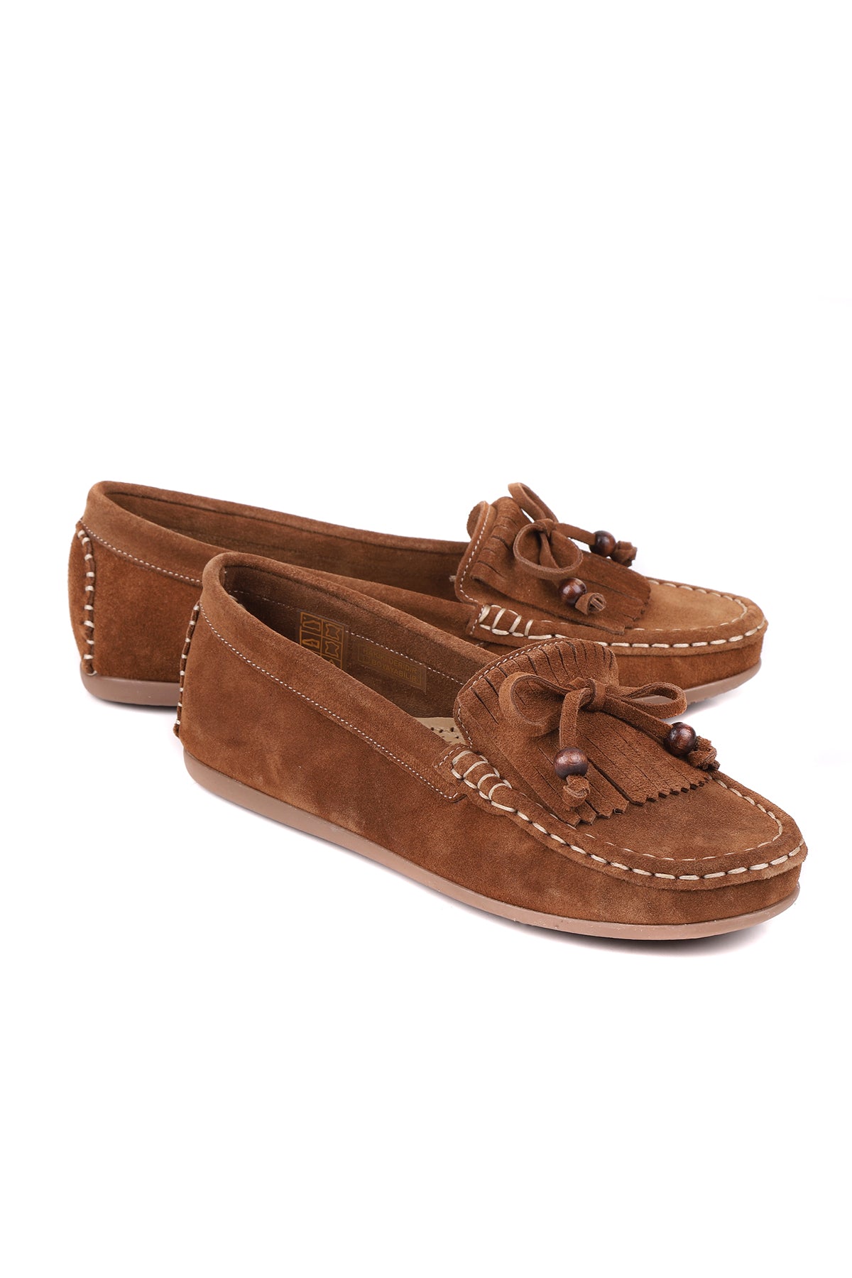 Tütün süet kadın loafer – STATO Melora