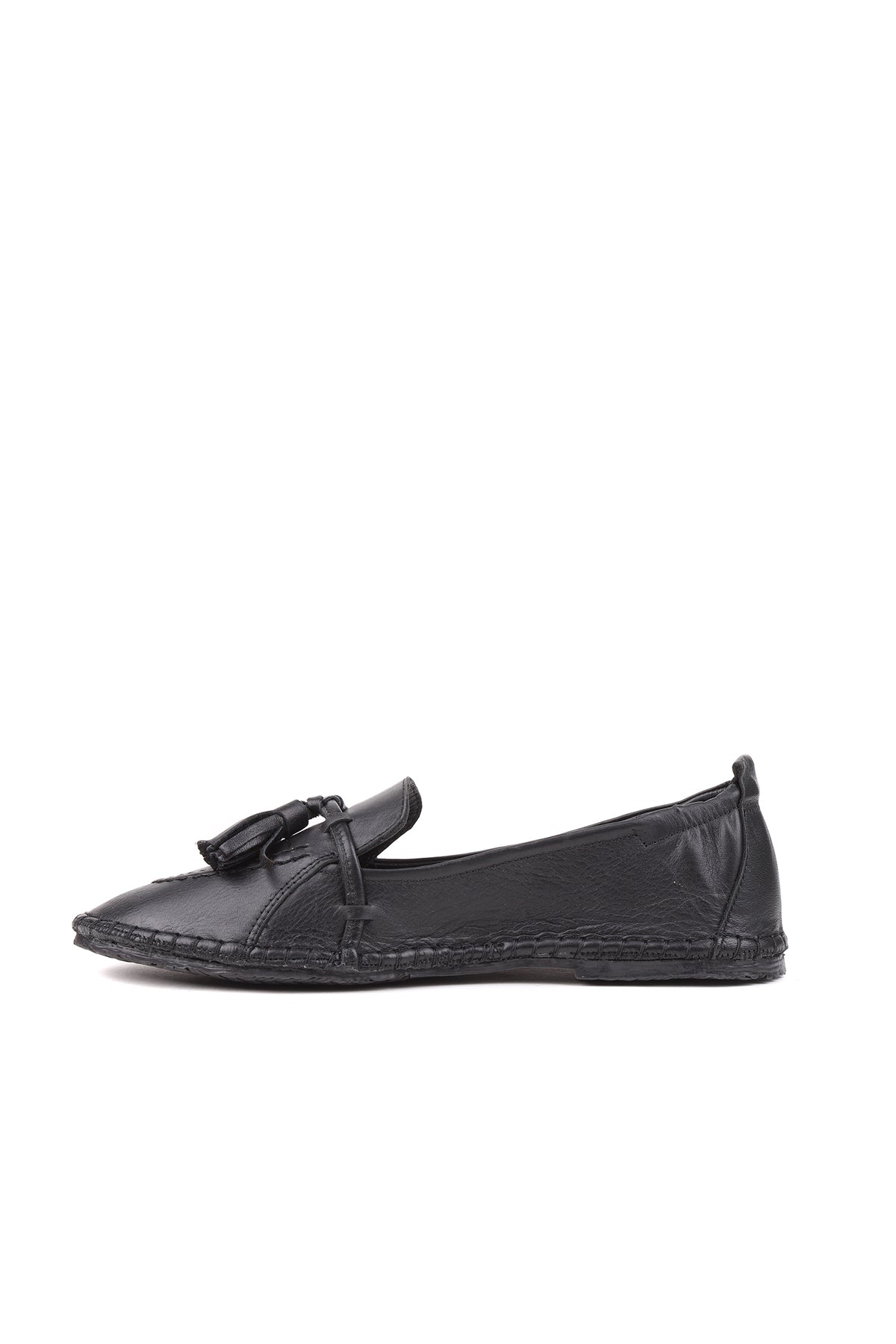 Siyah kadın loafer STATO Zurich yakın çekim