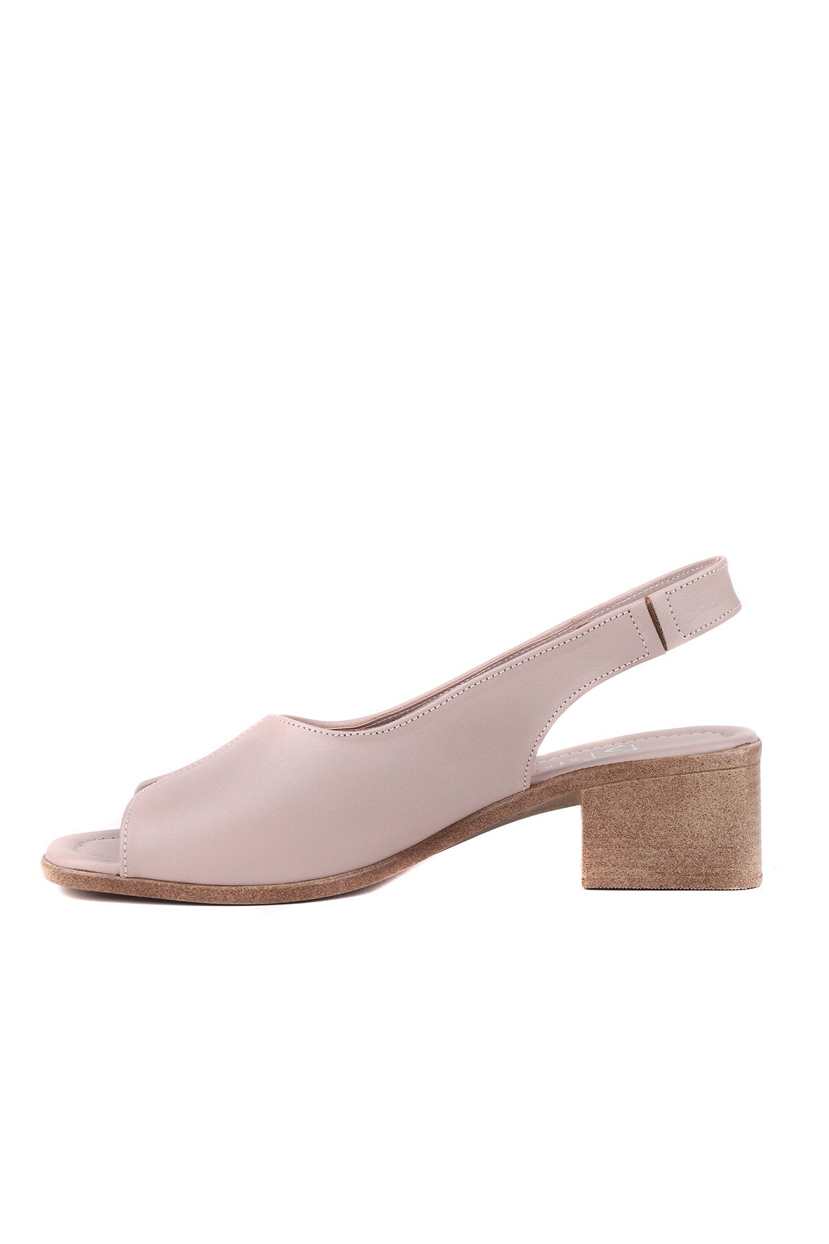 STATO Bellina örgü dolgu topuk kadın sandalet bej