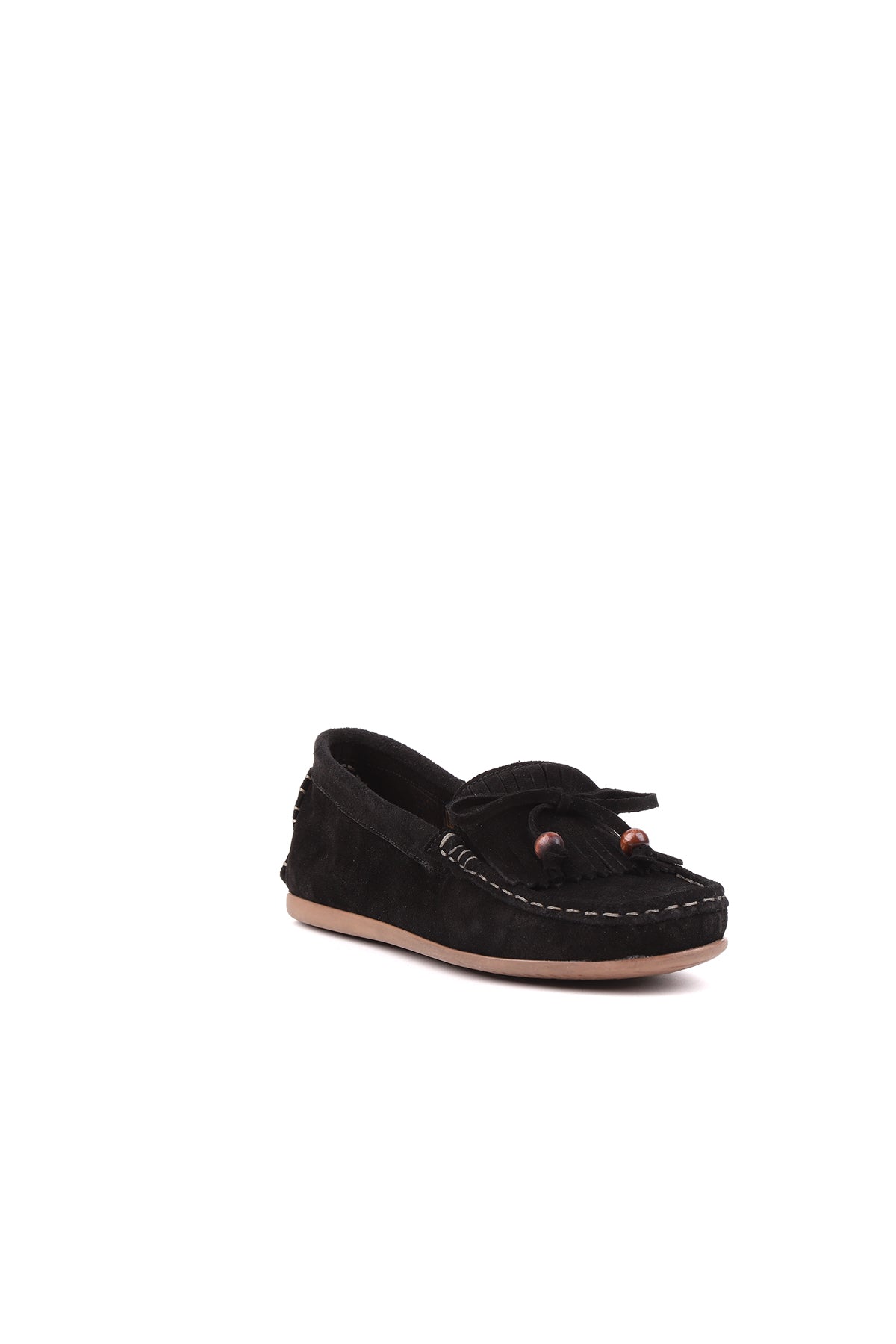 Melora hakiki deri kadın loafer siyah detay