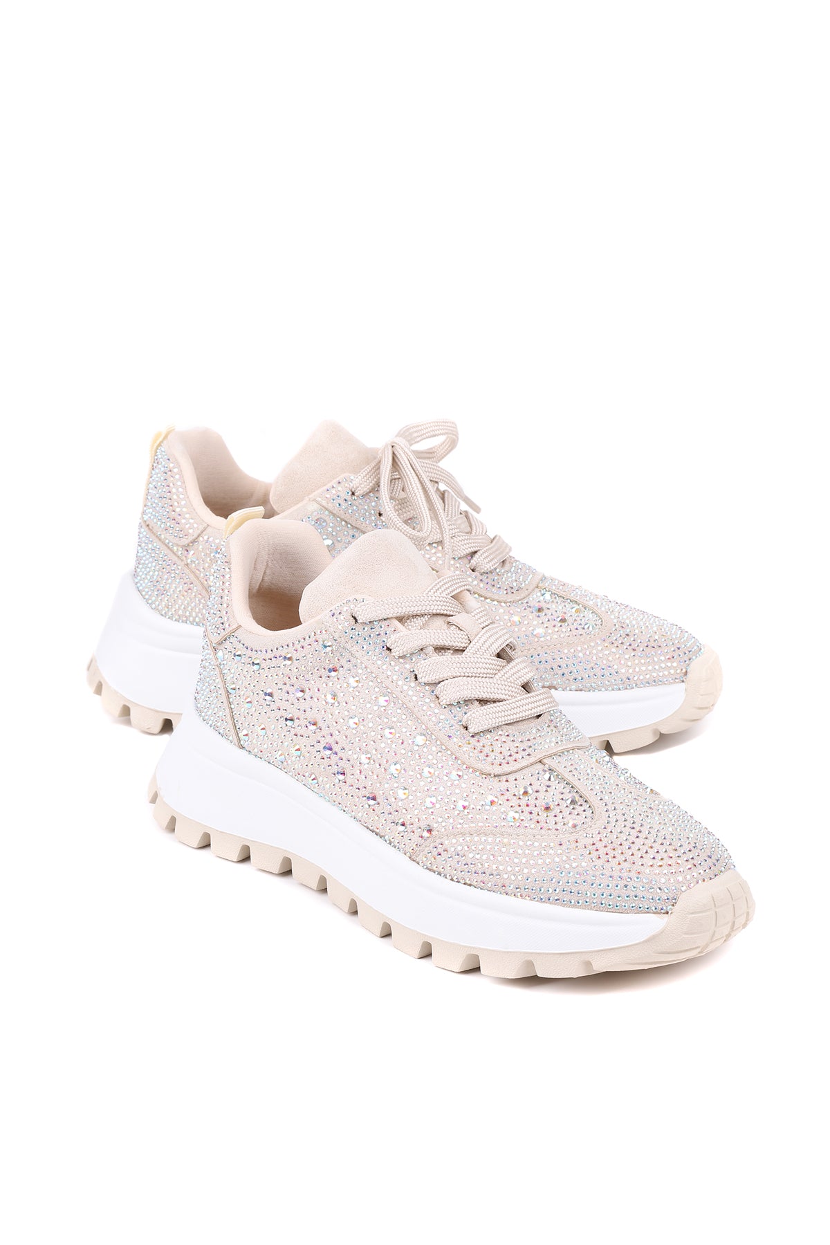 Stato Stella Taş İşlemeli Siyah Hafif Rahat Kadın Sneaker