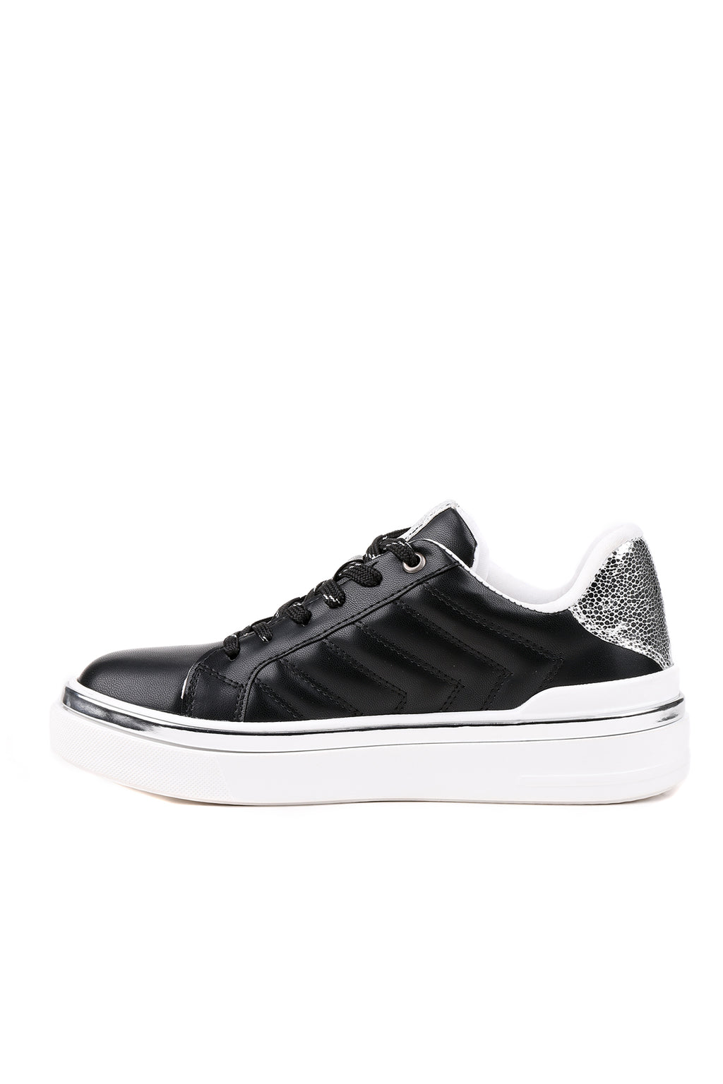 Stato Nova Kapitoneli Gümüş Detaylı Beyaz Kadın Sneaker