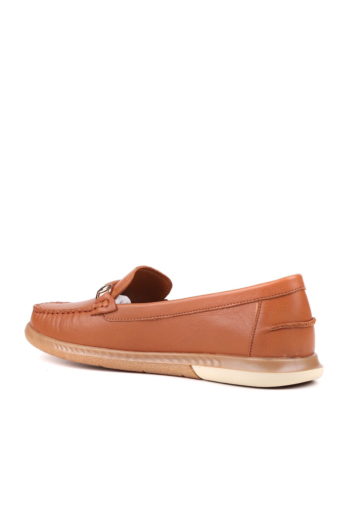 STATO Seal loafer taba kombin görünümü
