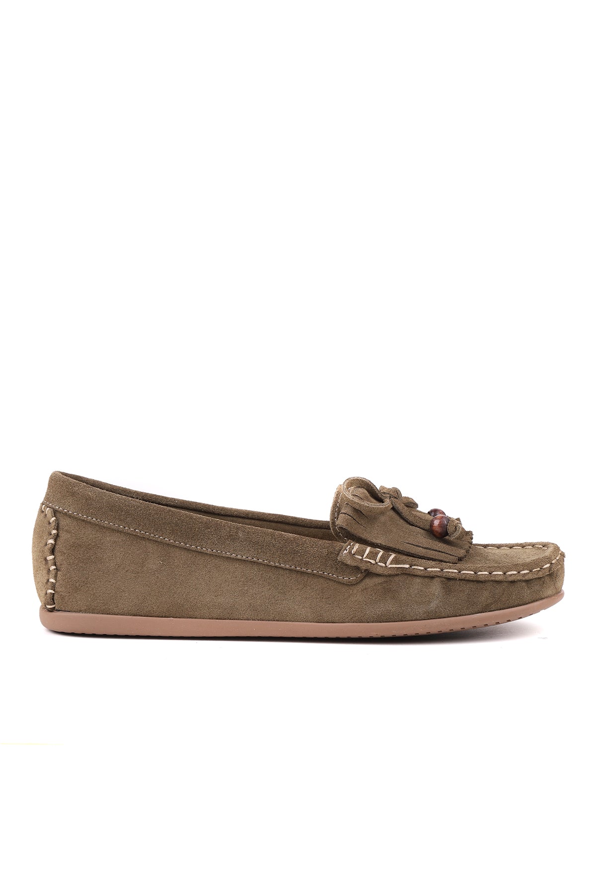 STATO Melora püskül detaylı kadın loafer yeşil