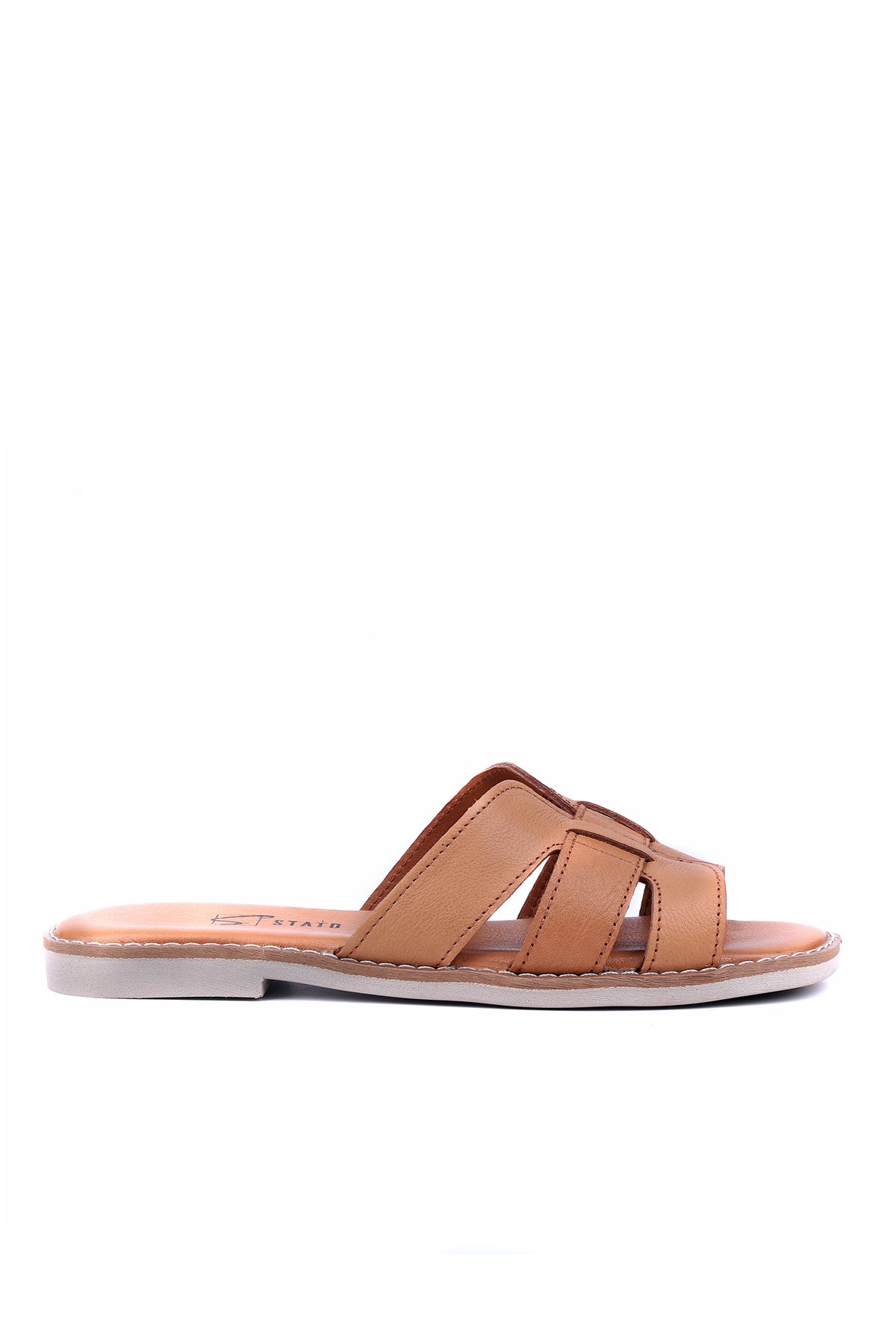 stato Vera Hakiki Deri Kadın Terlik Rahat Günlük Yazlık Terlik